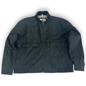 Saddlery Mens XL Jacket Cooper Collections Black Bomber Full Zip PolyCotton